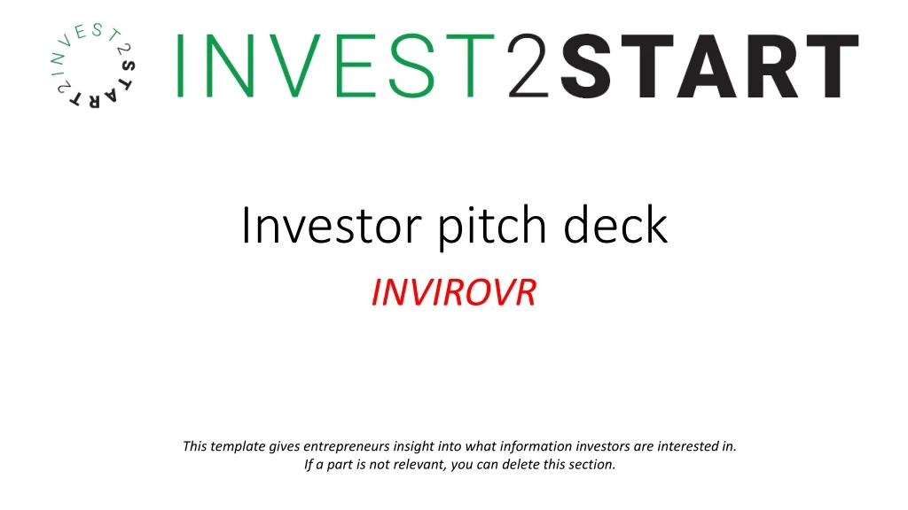 investor pitch deck