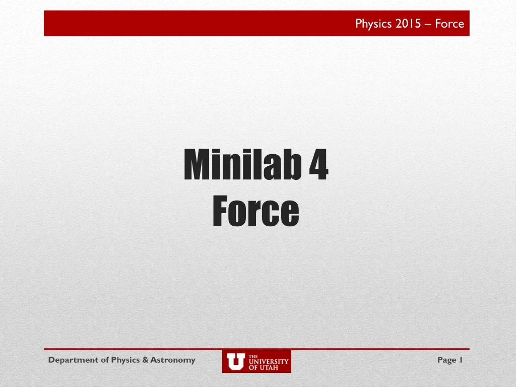 minilab 4 force