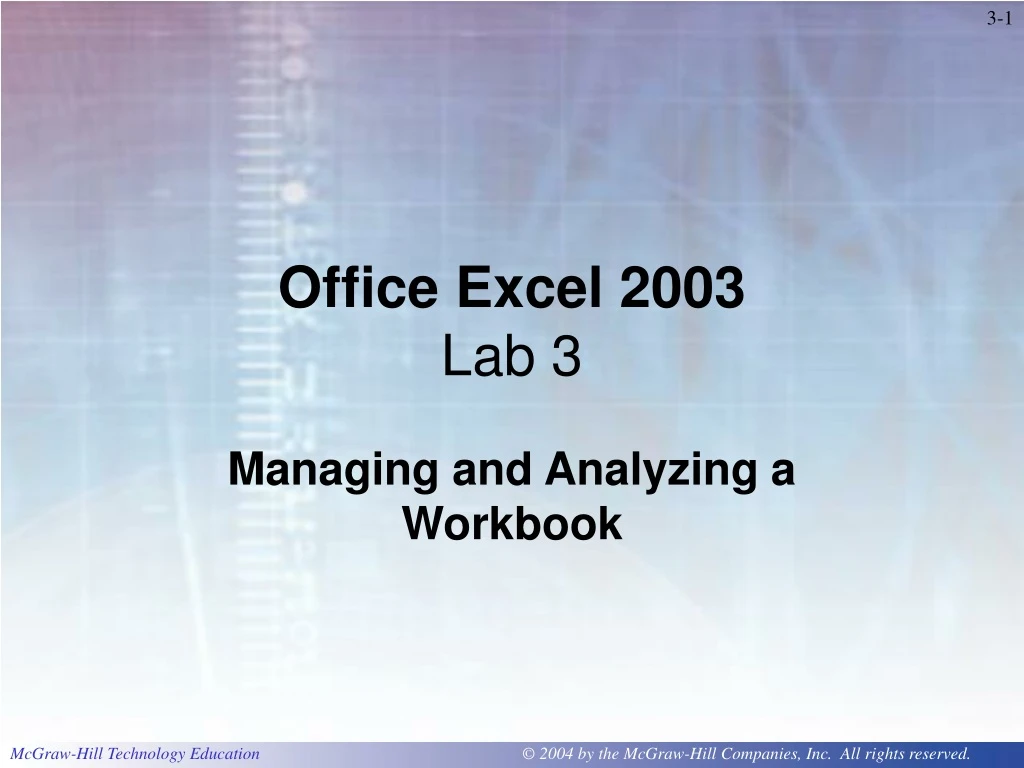 office excel 2003 lab 3