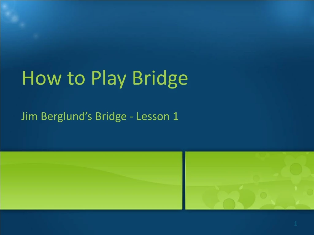 how to play bridge