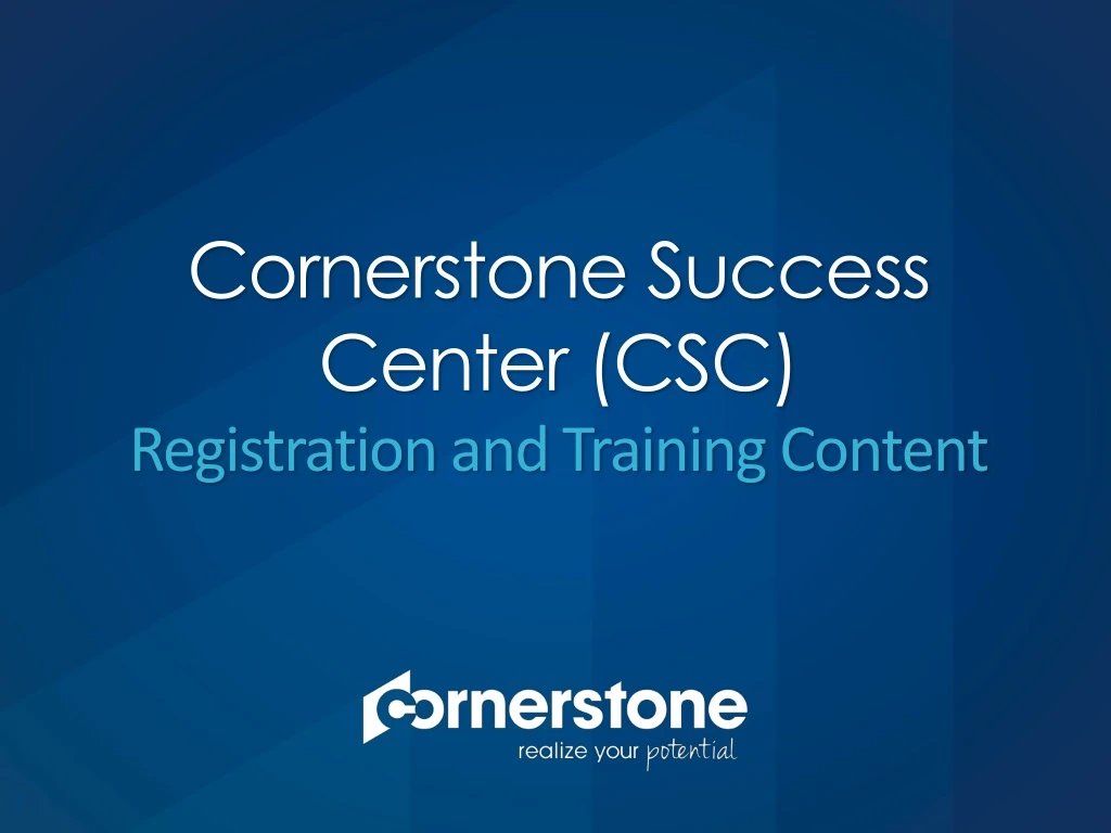 cornerstone success center csc registration