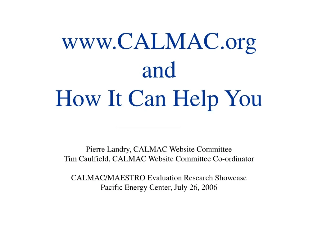 www calmac org and how it can help you
