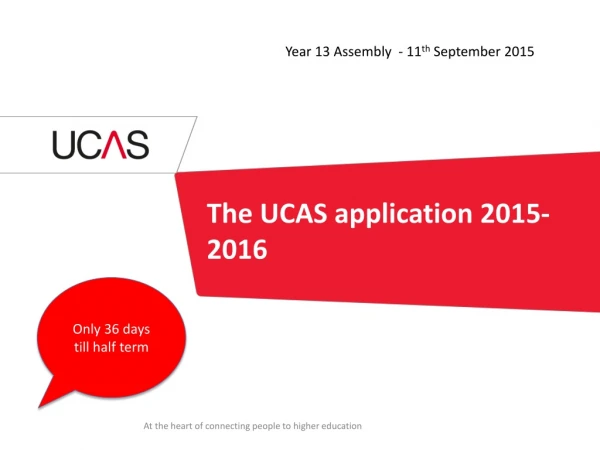 The UCAS application 2015-2016