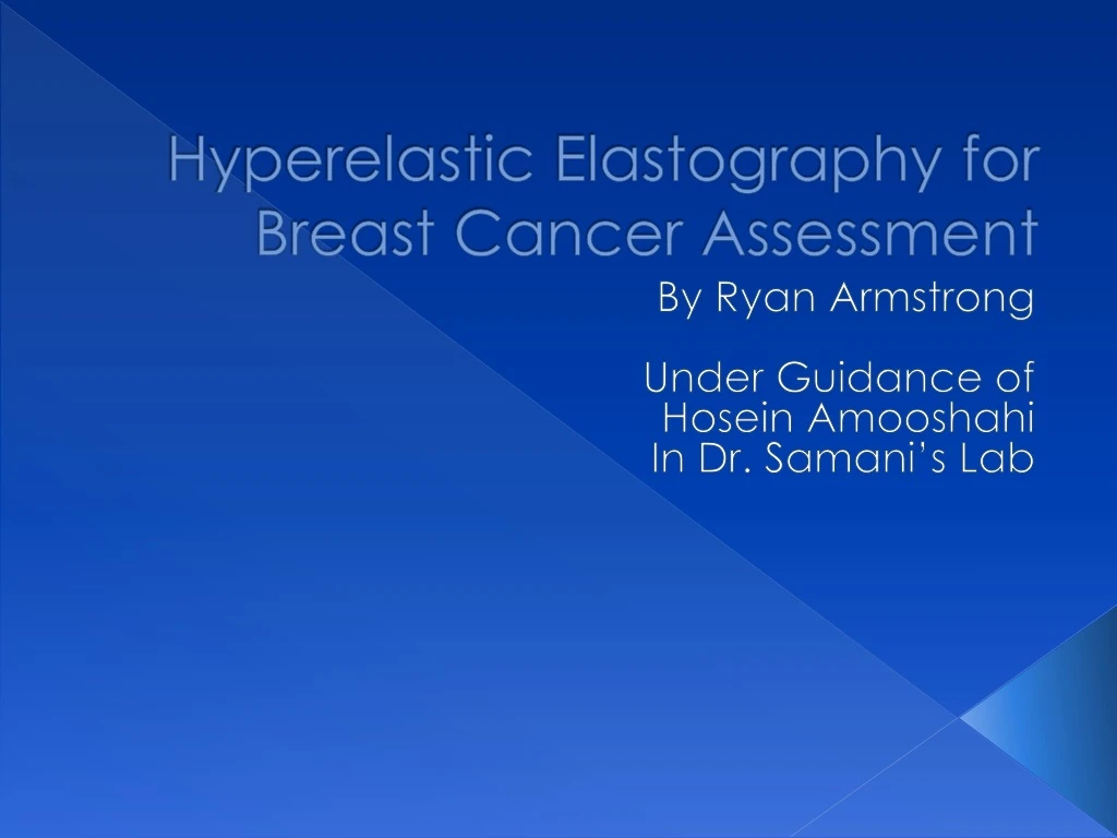hyperelastic elastography for breast cancer assessment