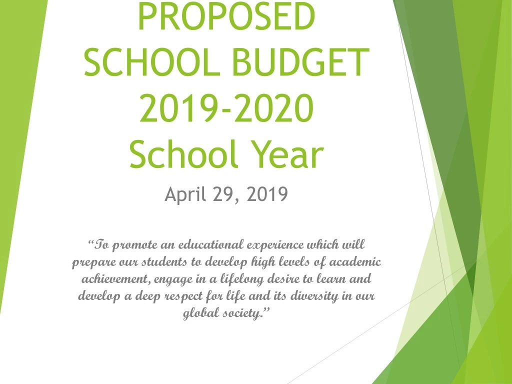 proposed school budget 2019 2020 school year