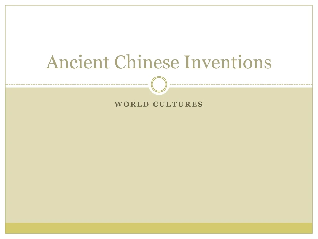 ancient chinese inventions