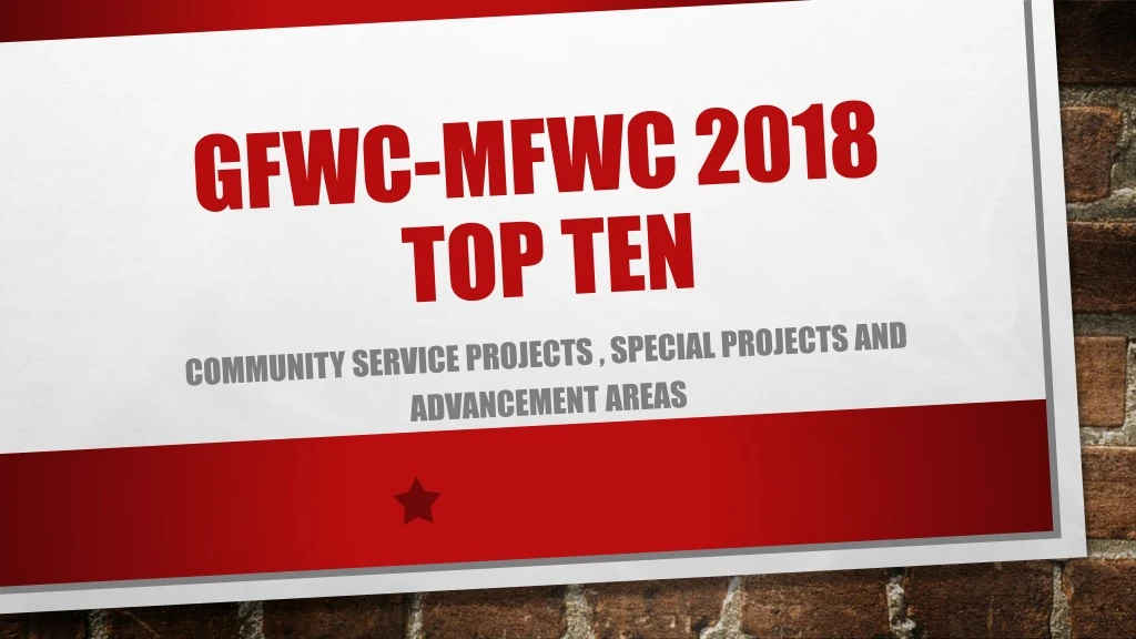 gfwc mfwc 2018 top ten