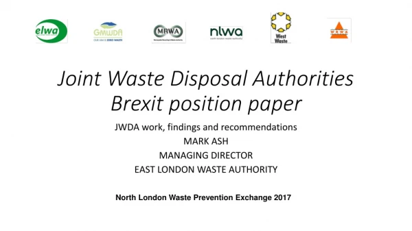 Joint Waste Disposal Authorities Brexit position paper