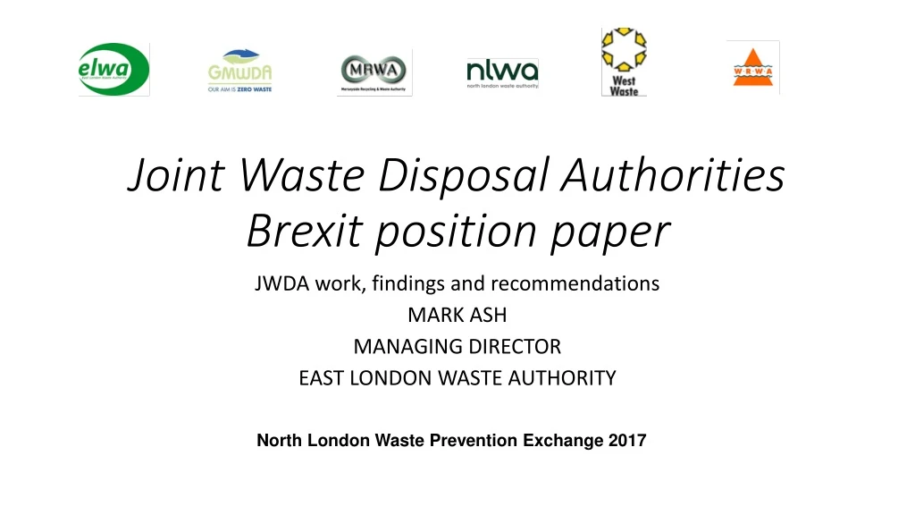 joint waste disposal authorities brexit position paper