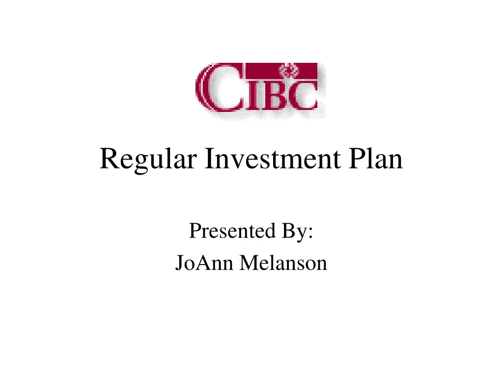 regular investment plan