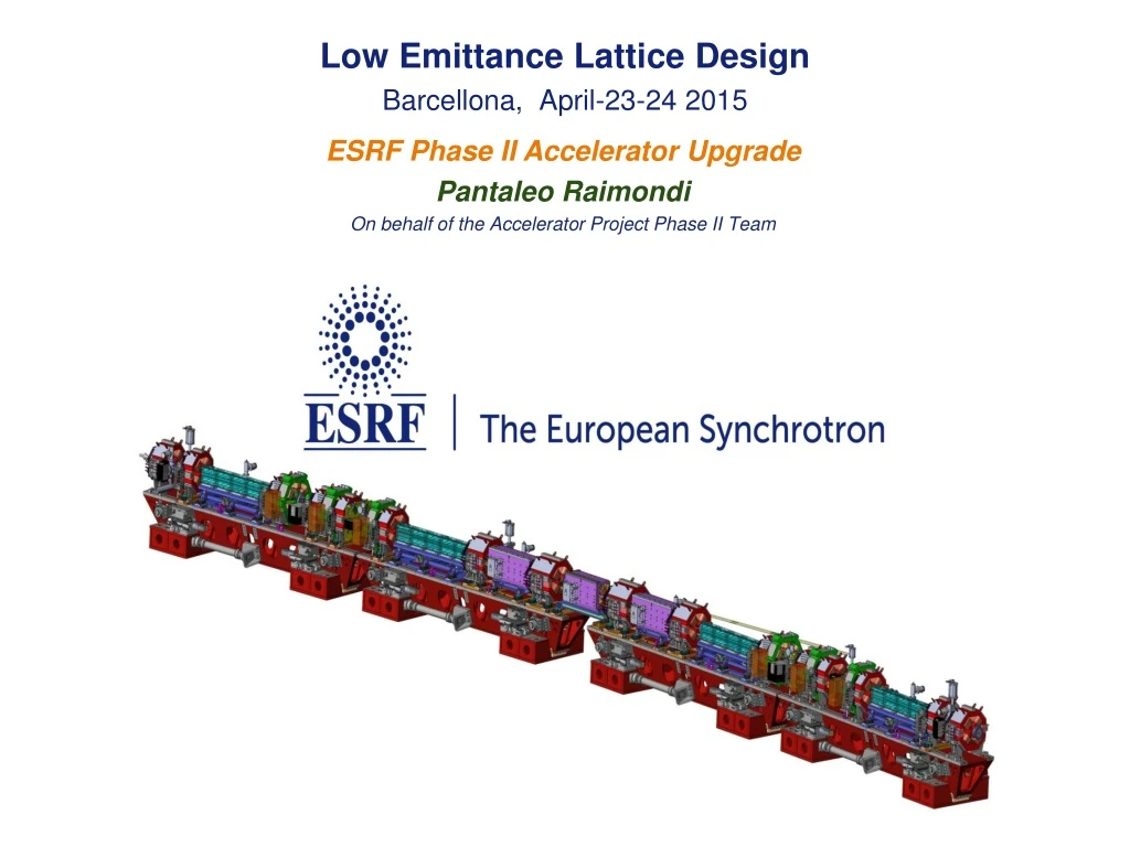 low emittance lattice design barcellona april