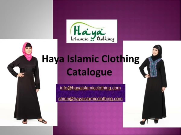 Haya Islamic Clothing Catalogue