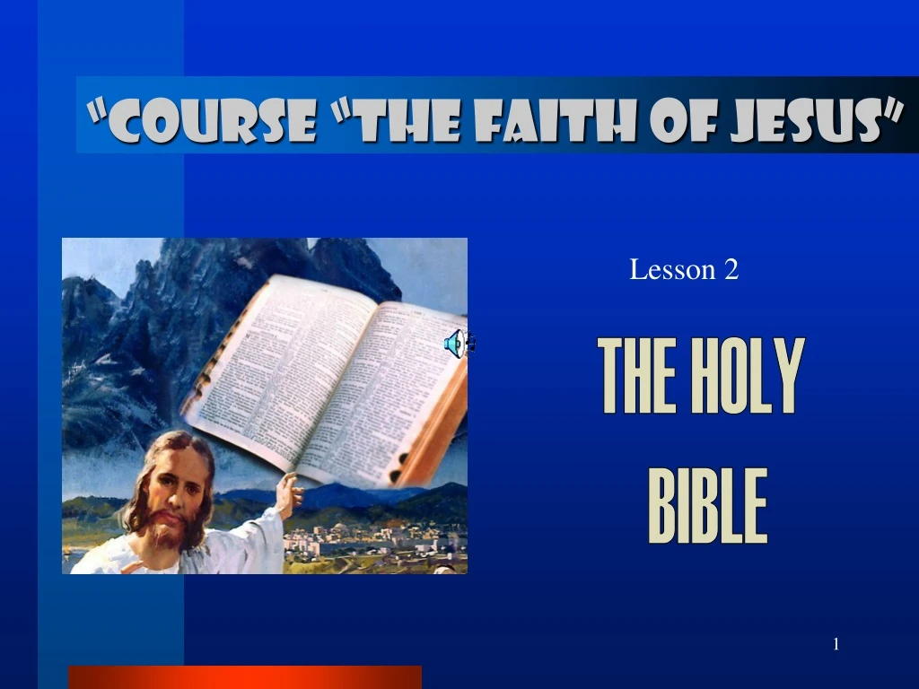 course the faith of jesus