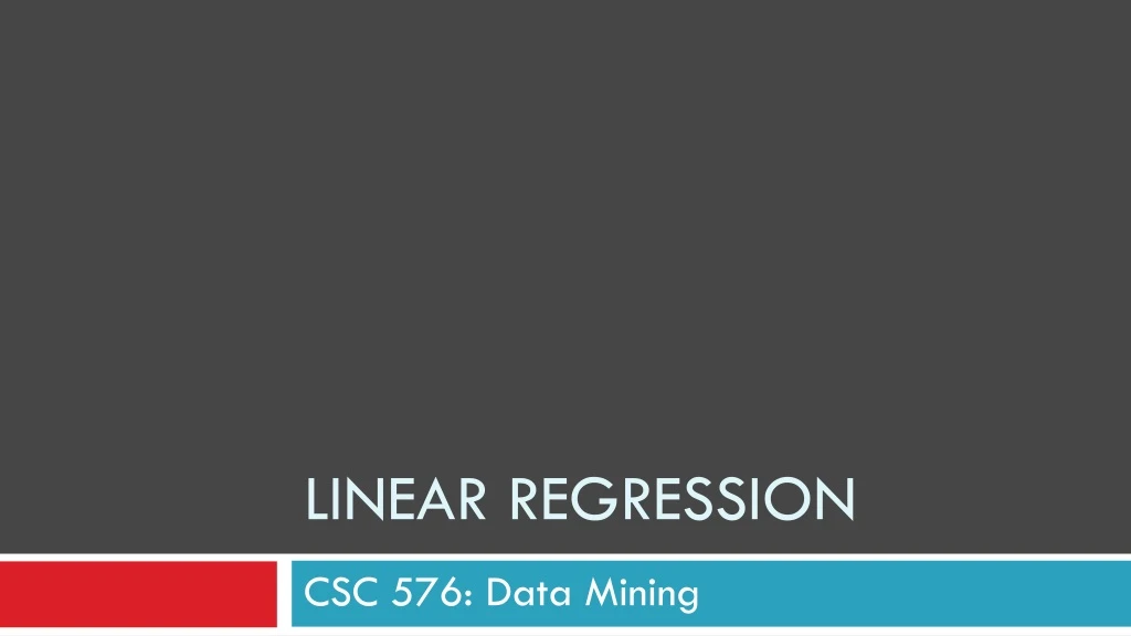 linear regression