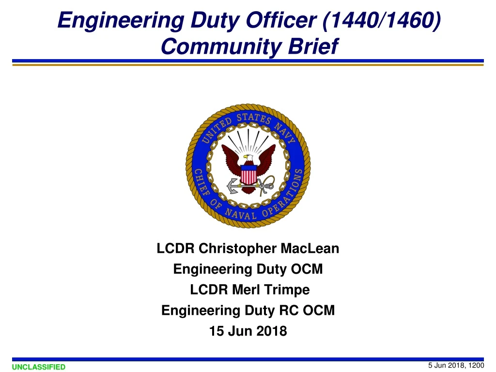 engineering duty officer 1440 1460 community brief
