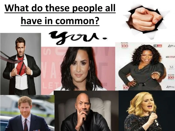 What do these people all have in common?