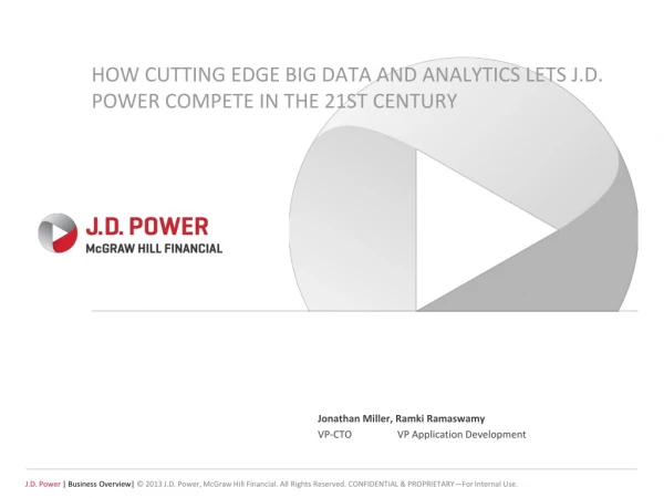 How Cutting Edge Big Data and Analytics Lets J.D. Power Compete in the 21st Century