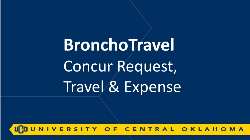 bronchotravel concur request travel expense