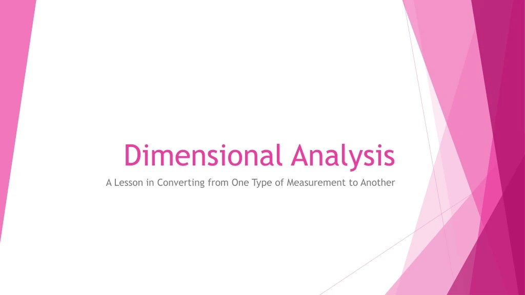 dimensional analysis