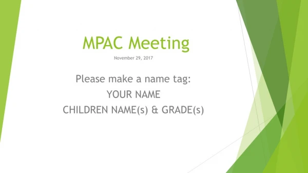 MPAC Meeting