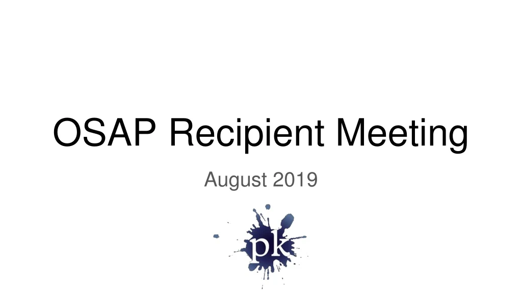 osap recipient meeting
