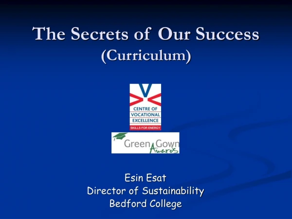 The Secrets of Our Success (Curriculum)