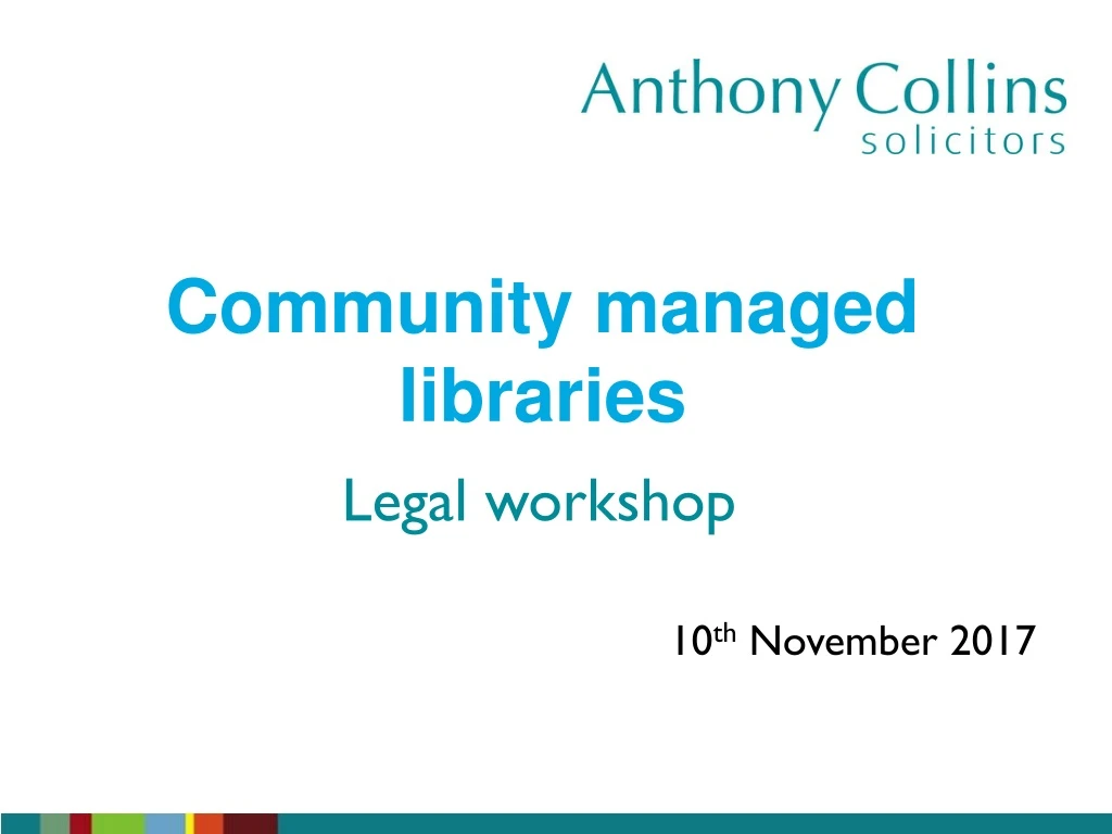 community managed libraries