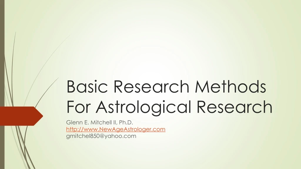 basic research methods for astrological research