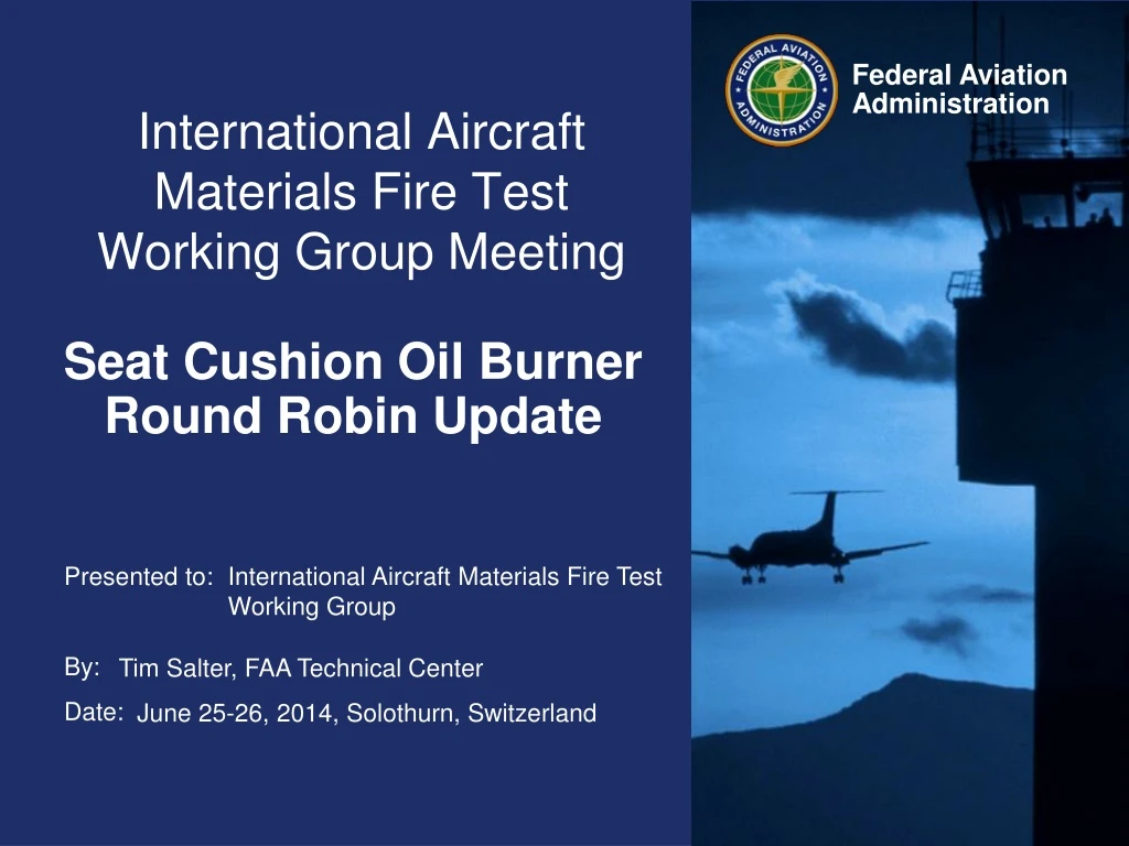 international aircraft materials fire test working group meeting