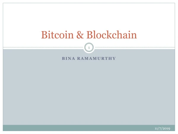 Bitcoin &amp; Blockchain