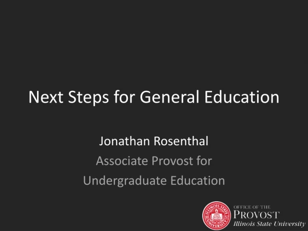Next Steps for General Education
