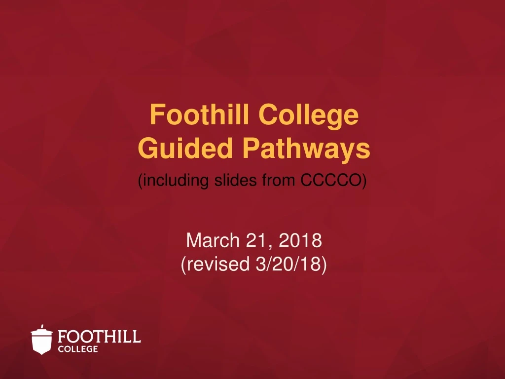 foothill college guided pathways
