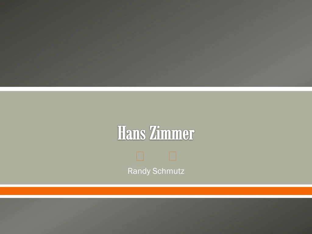 Biography of Hans Zimmer - Leader Biography