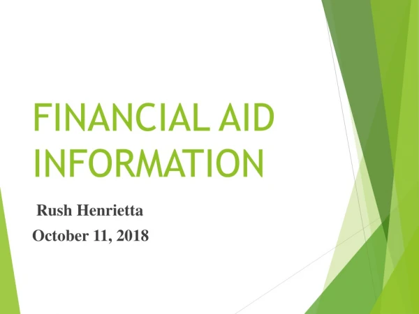 FINANCIAL AID INFORMATION