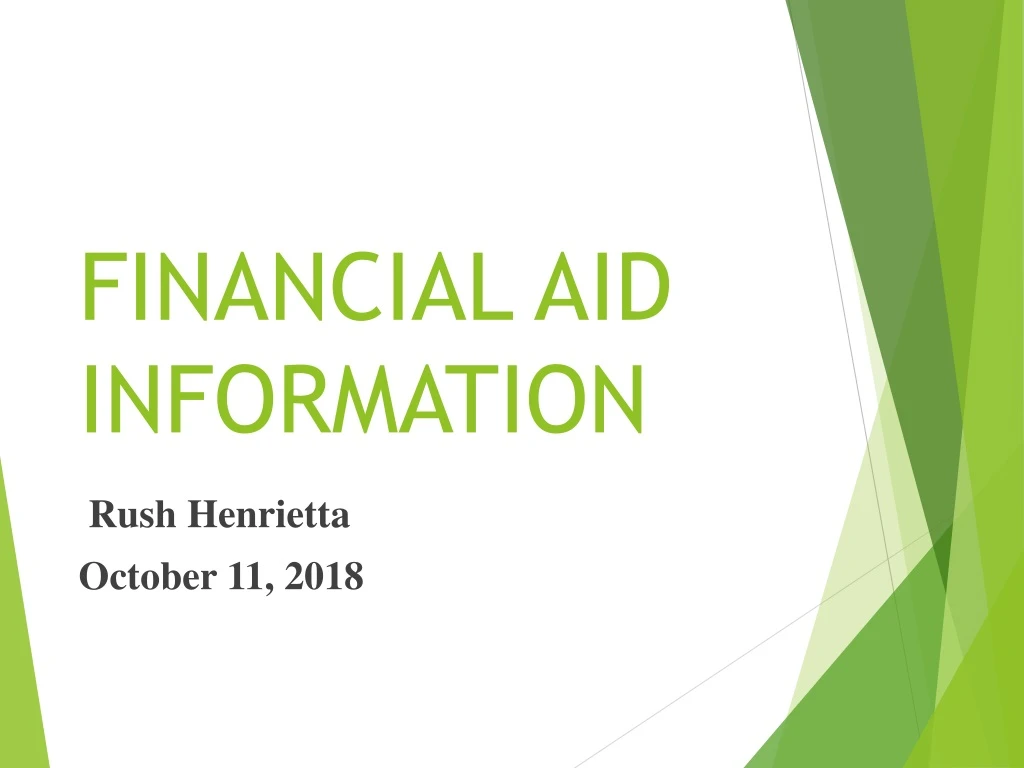 financial aid information