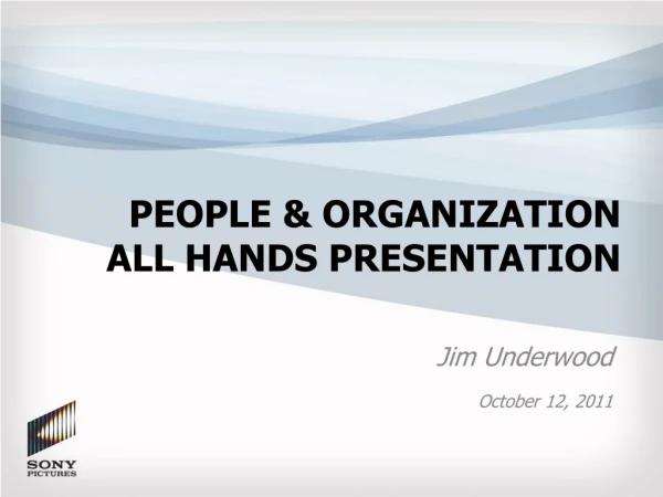 People &amp; organization All Hands presentation