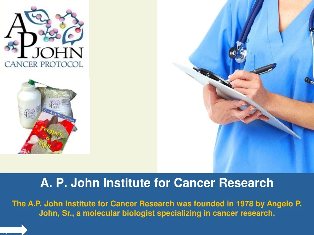 a p john institute for cancer research