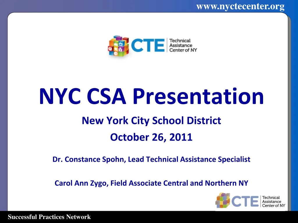 nyc csa presentation new york city school
