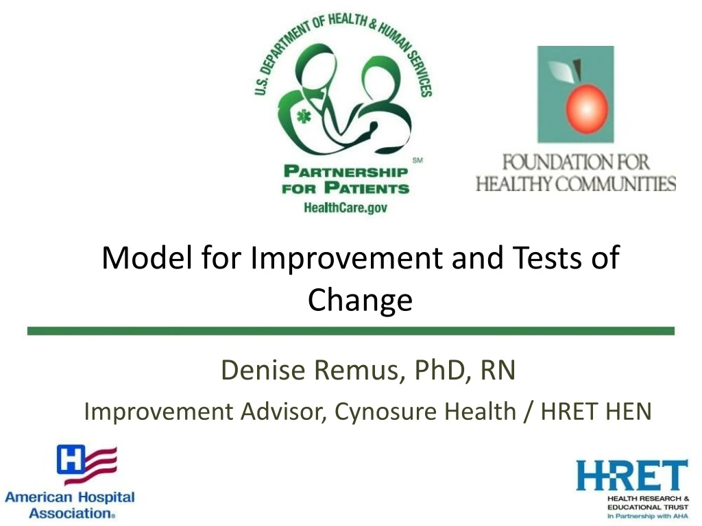 model for improvement and tests of change