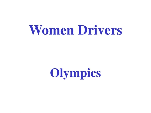 Women Drivers