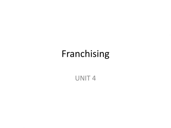 Franchising