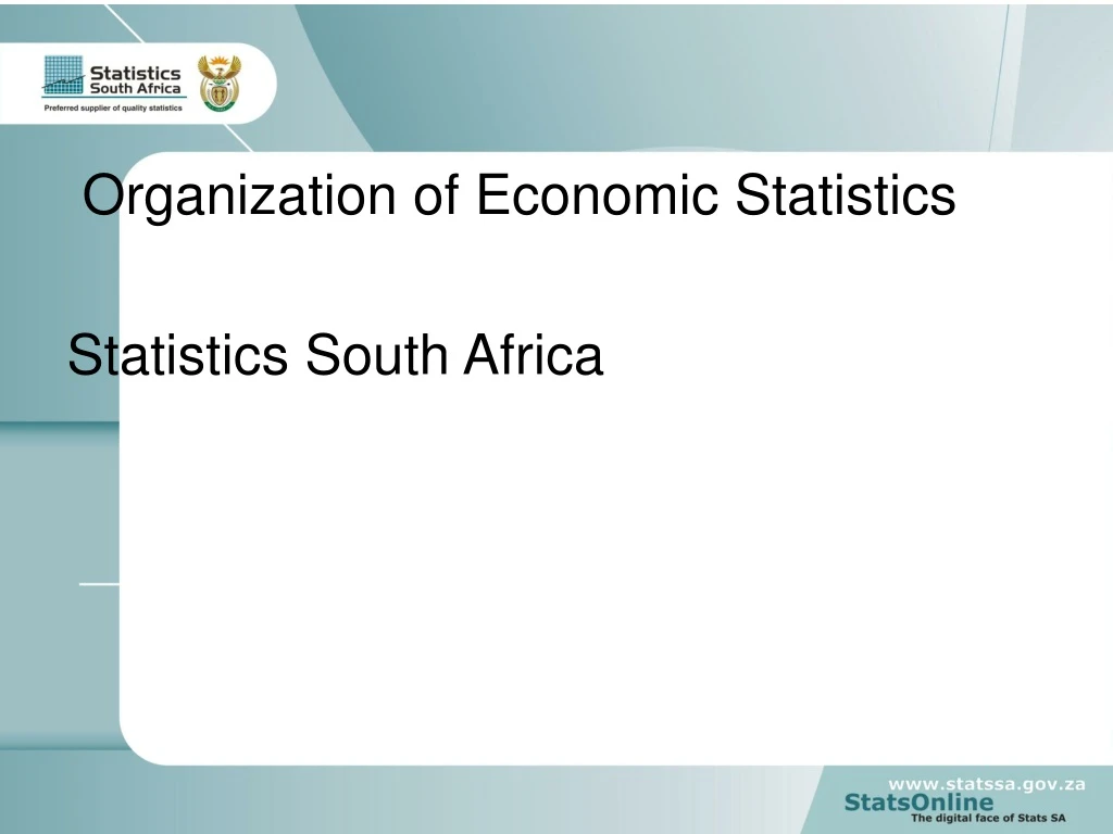 organization of economic statistics statistics