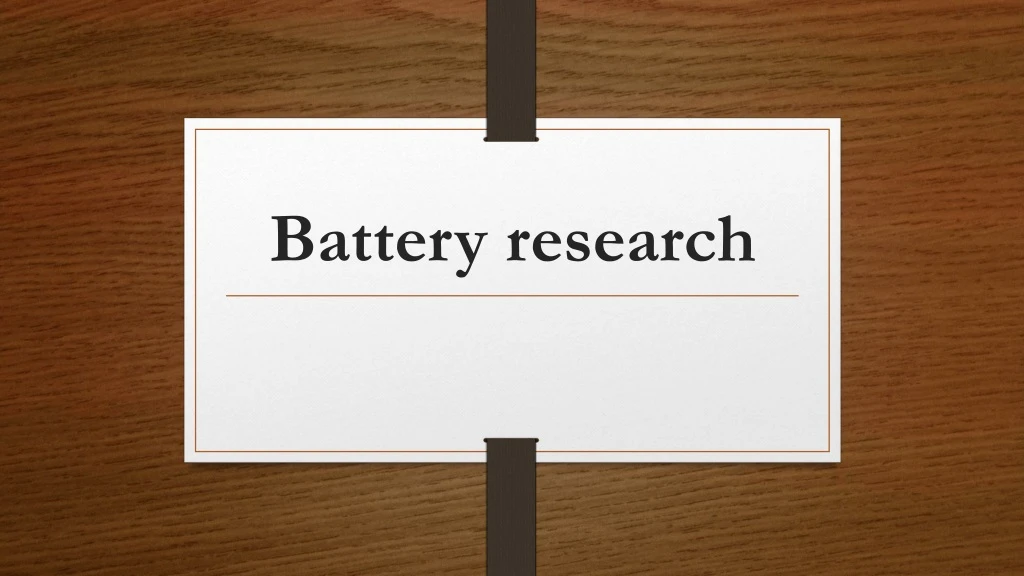 battery research