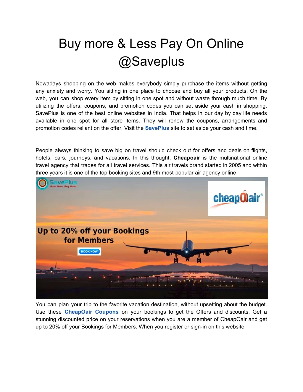 buy more less pay on online @saveplus