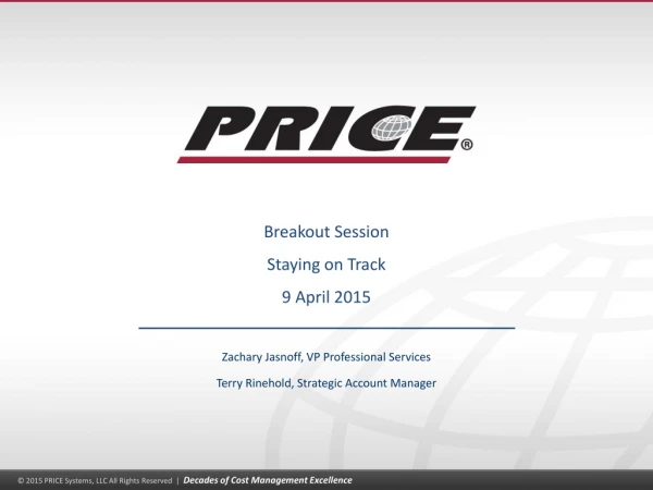 Breakout Session Staying on Track 9 April 2015