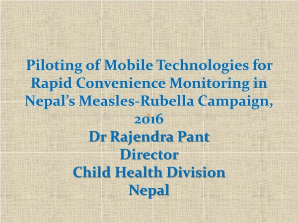 What is Rapid Convenient Monitoring?