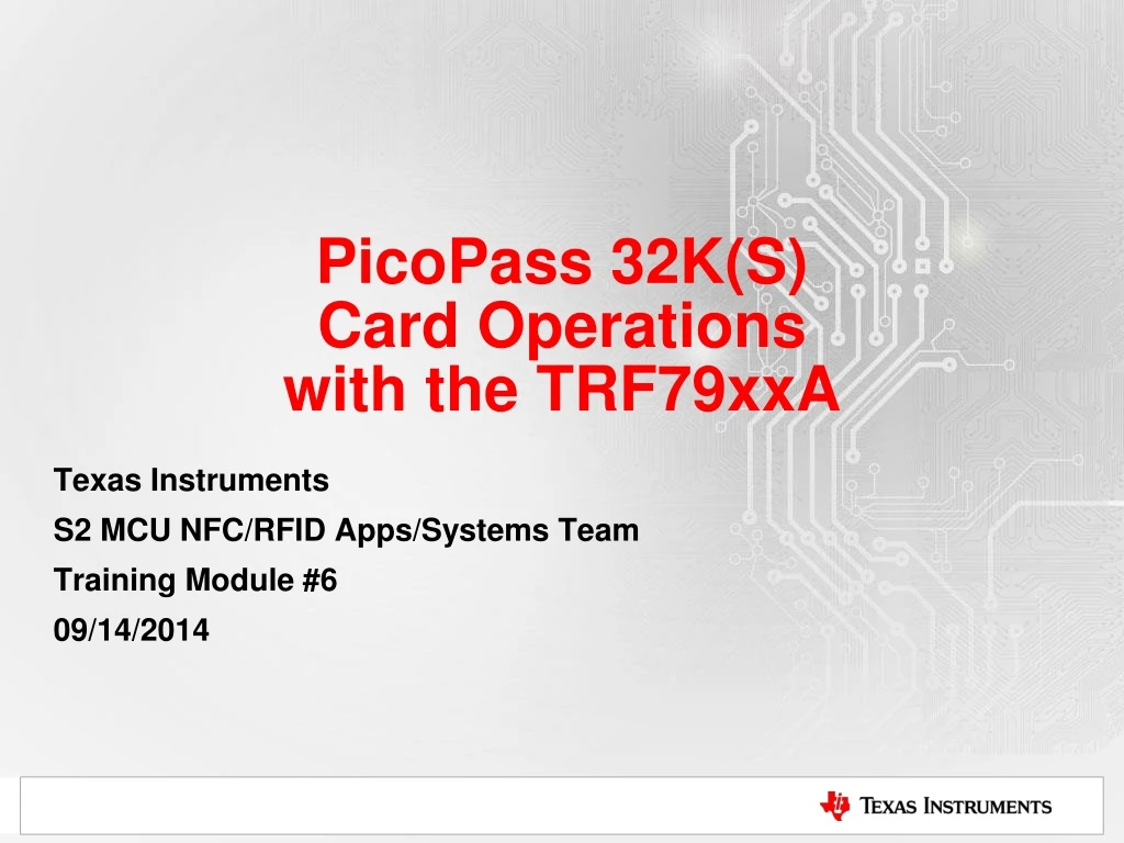picopass 32k s card operations with the trf79xxa