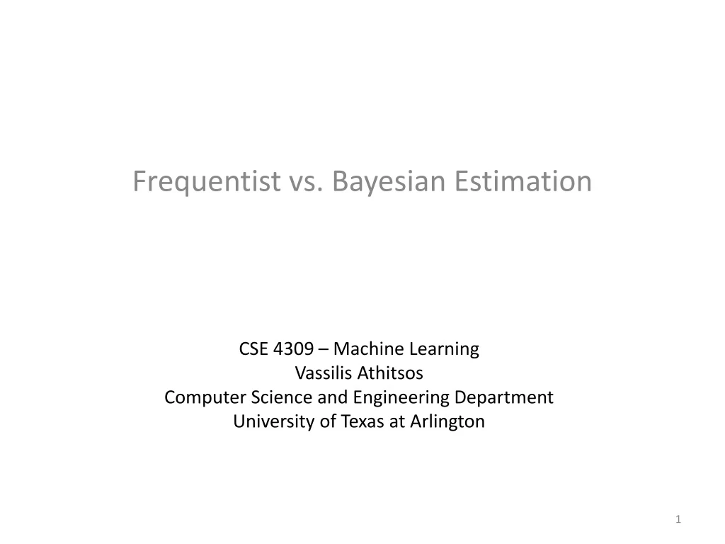 frequentist vs bayesian estimation