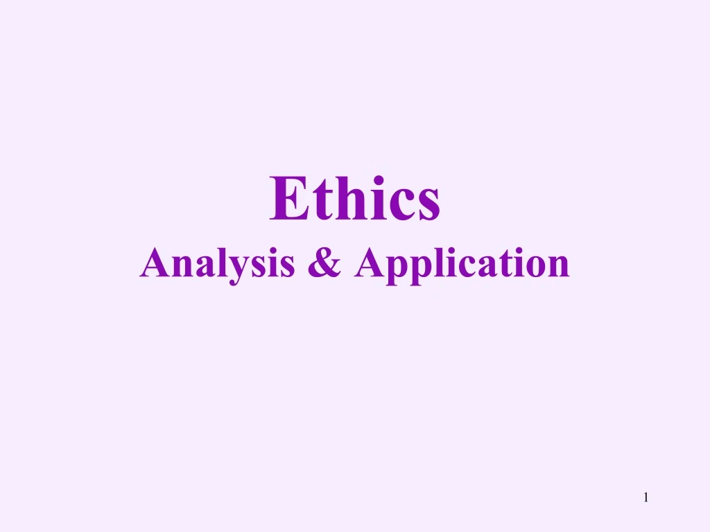 ethics analysis application