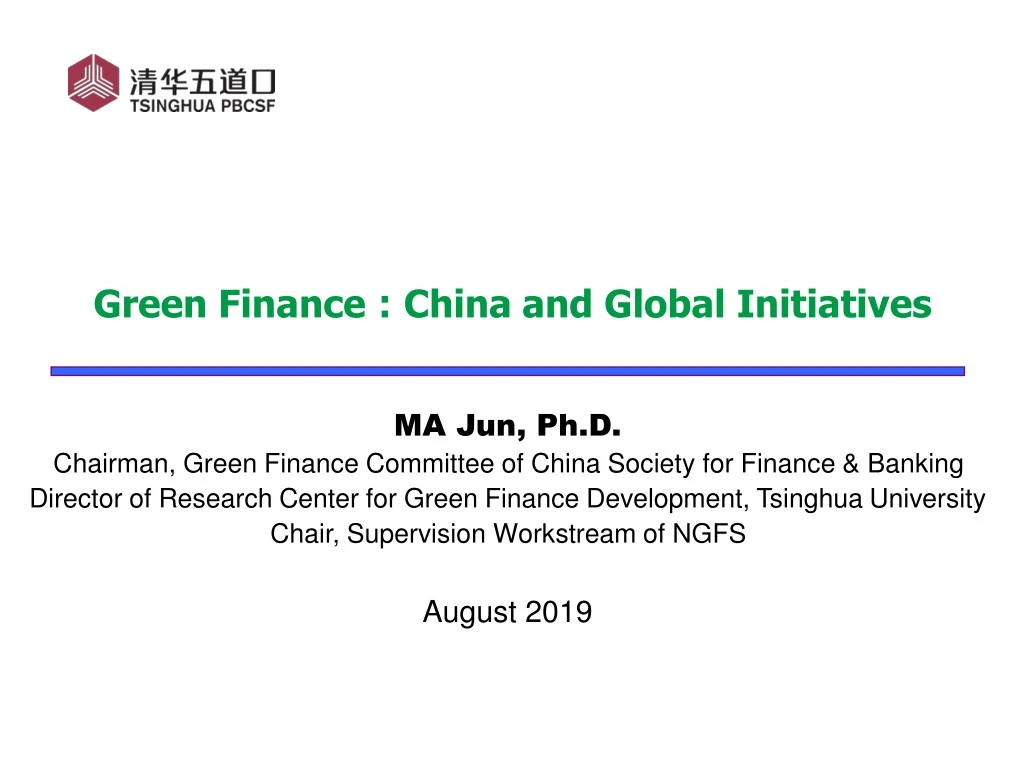 green finance china and global initiatives